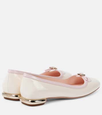 Choc B Mini leather ballet flats | Roger Vivier