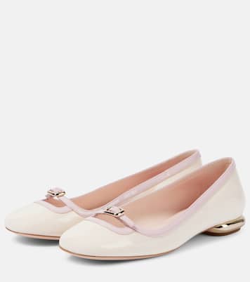 Choc B Mini leather ballet flats | Roger Vivier