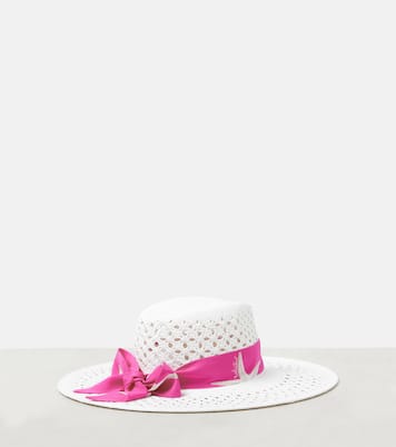 Printed raffia sun hat | Valentino