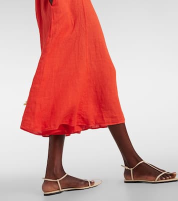 Robe midi Stephie en lin | Velvet