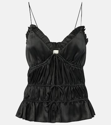 Keonie gathered silk top | Tove