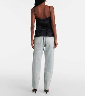 Keonie gathered silk top | Tove