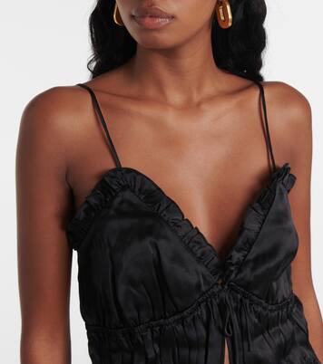 Keonie gathered silk top | Tove