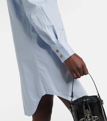 فستان ستايل قميص من القطن بأجزاء مقتصة Heart | Vivienne Westwood