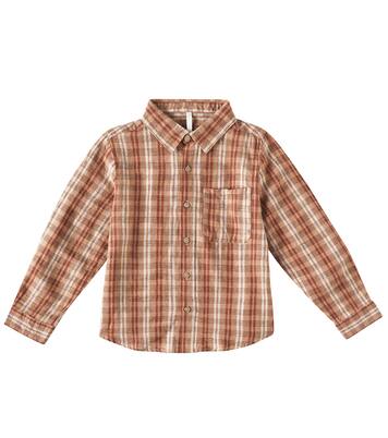 Plaid linen-blend shirt | Rylee + Cru