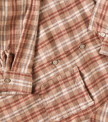 Plaid linen-blend shirt | Rylee + Cru