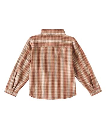 Plaid linen-blend shirt | Rylee + Cru
