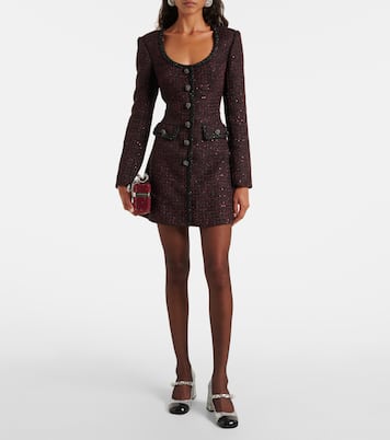 Robe en tweed à sequins | Self-Portrait