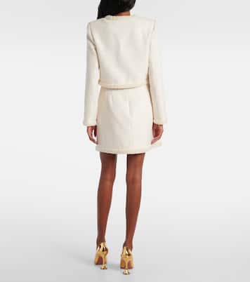 Jacke aus Bouclé mit Zierperlen | Self-Portrait