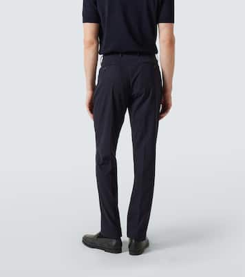 코튼 블렌드 스트레이트 팬츠 | Zegna