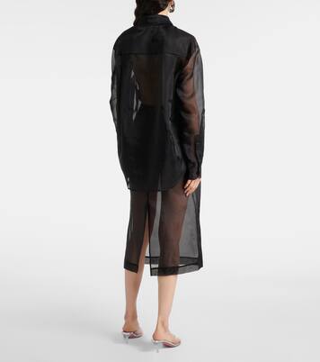 Peri sheer silk-blend shirt | The Frankie Shop