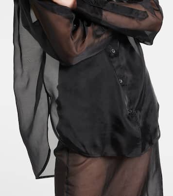 Peri sheer silk-blend shirt | The Frankie Shop
