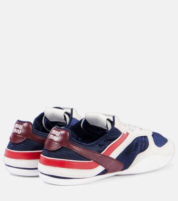 Gymnasium leather-trimmed sneakers | Miu Miu