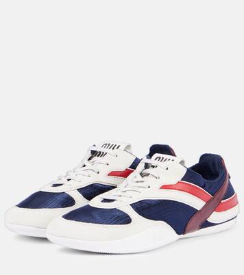 Gymnasium leather-trimmed sneakers | Miu Miu