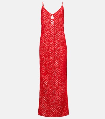Rayure crochet cotton maxi dress | SIR