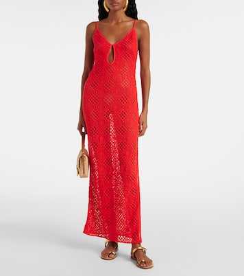 Rayure crochet cotton maxi dress | SIR