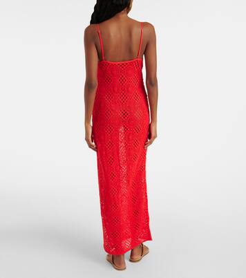 Rayure crochet cotton maxi dress | SIR