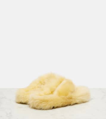 Shearling thong sandals | Acne Studios
