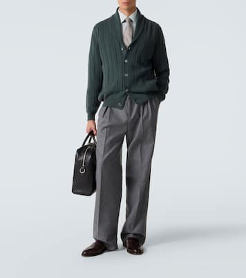 Rib-knitted cashmere cardigan | Kiton
