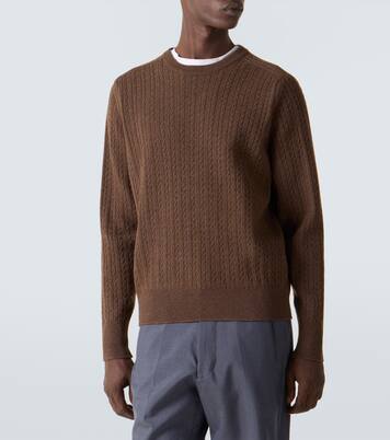 Cable-knit wool sweater | Auralee