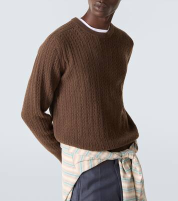 Cable-knit wool sweater | Auralee