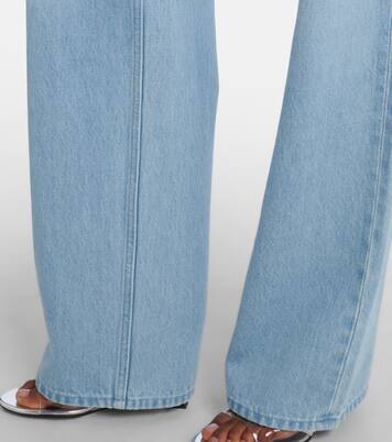 Jeans a gamba larga e vita alta | Versace