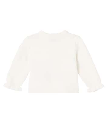 Baby logo wool-trimmed down jacket  | Moncler Enfant