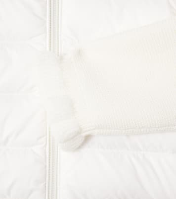 Baby logo wool-trimmed down jacket  | Moncler Enfant