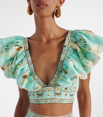 Cropped-Top Freefall aus Leinen  | Camilla