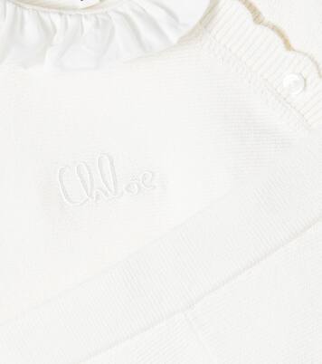 Baby set of cotton and cashmere sweater and pants | Chloé Kids