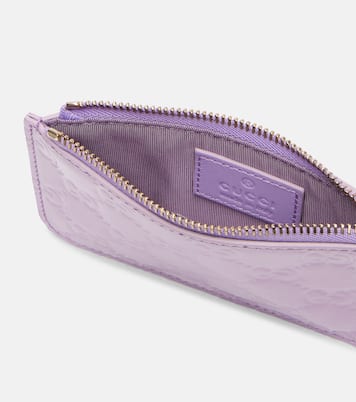 Münzetui GG aus Metallic-Leder | Gucci