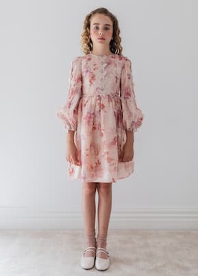 Alice floral linen and silk dress | Petite Amalie  