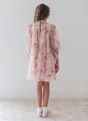 Alice floral linen and silk dress | Petite Amalie  