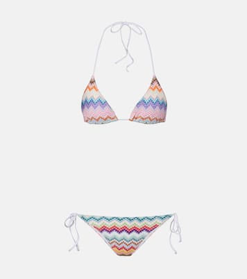 Bikini Zigzag aus Häkelstrick | Missoni