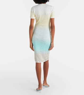 Zigzag knitted cotton-blend midi dress | Missoni