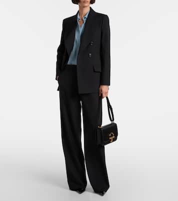 Pantalon droit à taille haute en laine | Gucci