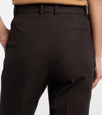 Pantalon évasé Tafira en gabardine à taille haute | Joseph
