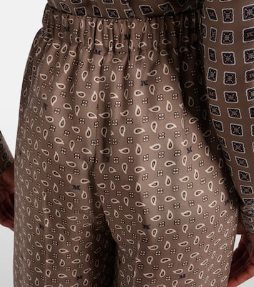 Pantalon ample Vischio imprimé en satin de soie | Max Mara