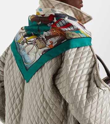 Printed silk twill scarf | Burberry