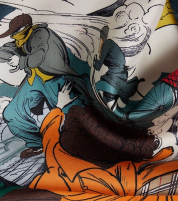 Printed silk twill scarf | Burberry