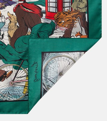 Printed silk twill scarf | Burberry