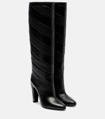 Rayons 100 leather knee-high boots | Valentino Garavani