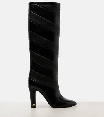 Rayons 100 leather knee-high boots | Valentino Garavani