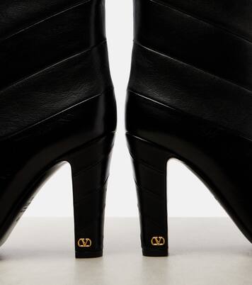 Rayons 100 leather knee-high boots | Valentino Garavani