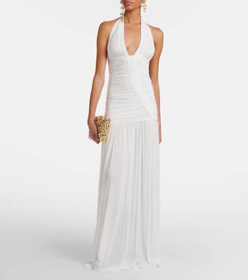 Bridal Orion ruched halterneck gown | Christopher Esber