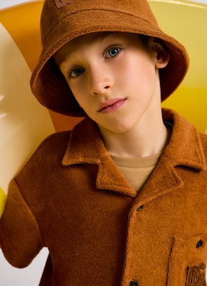 DG cotton terry bowling shirt | Dolce&Gabbana Kids