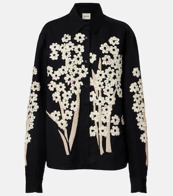 Argo embroidered silk and cotton shirt | Khaite