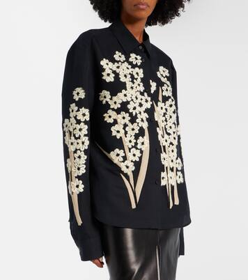 Argo embroidered silk and cotton shirt | Khaite