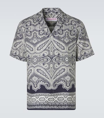 Camicia bowling Maitan in lino con stampa | Orlebar Brown