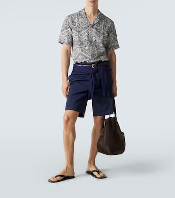 Camicia bowling Maitan in lino con stampa | Orlebar Brown